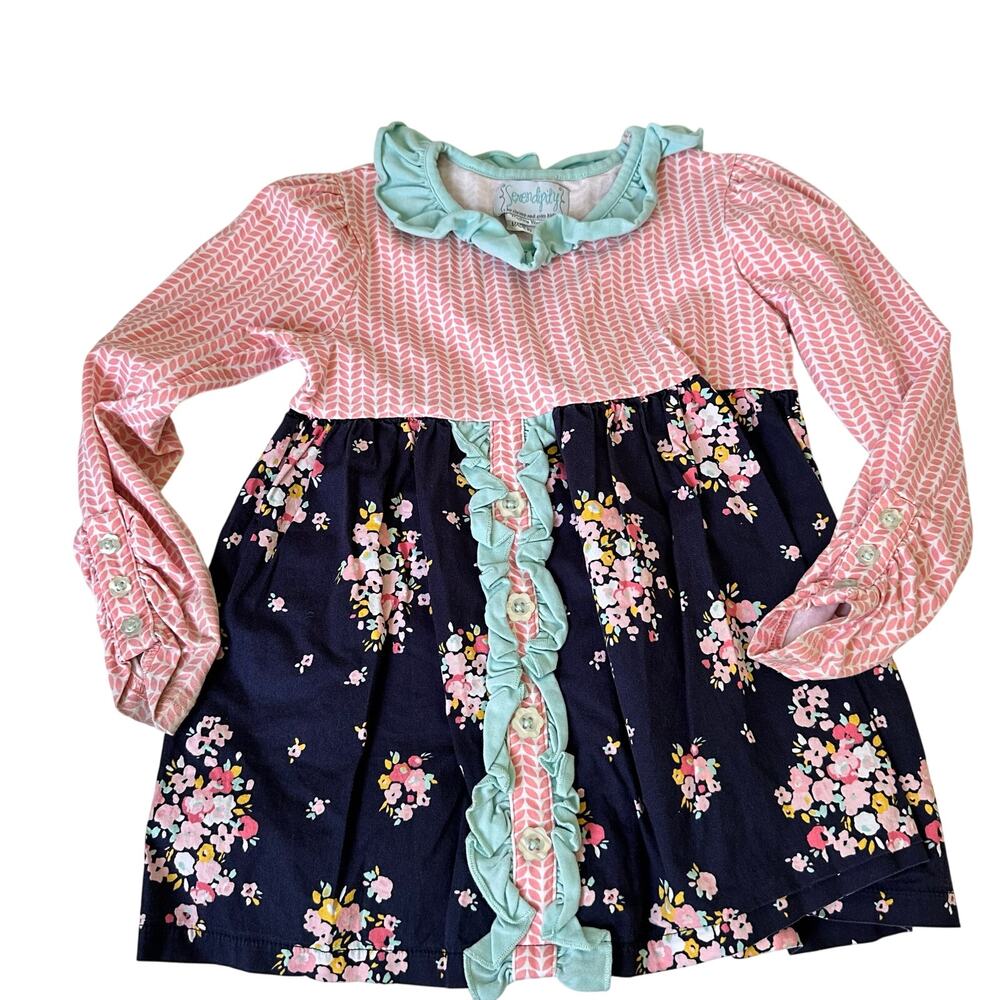 Serendipity Dress Mixed Print Size 4T-5T - Adorable!